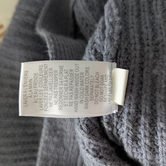 Twik Textured Knit Crew Neck Sweater in Charcoal Blue - Picture 6 of 6